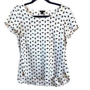 Ann Taylor Womens Short Sleeve Blouse